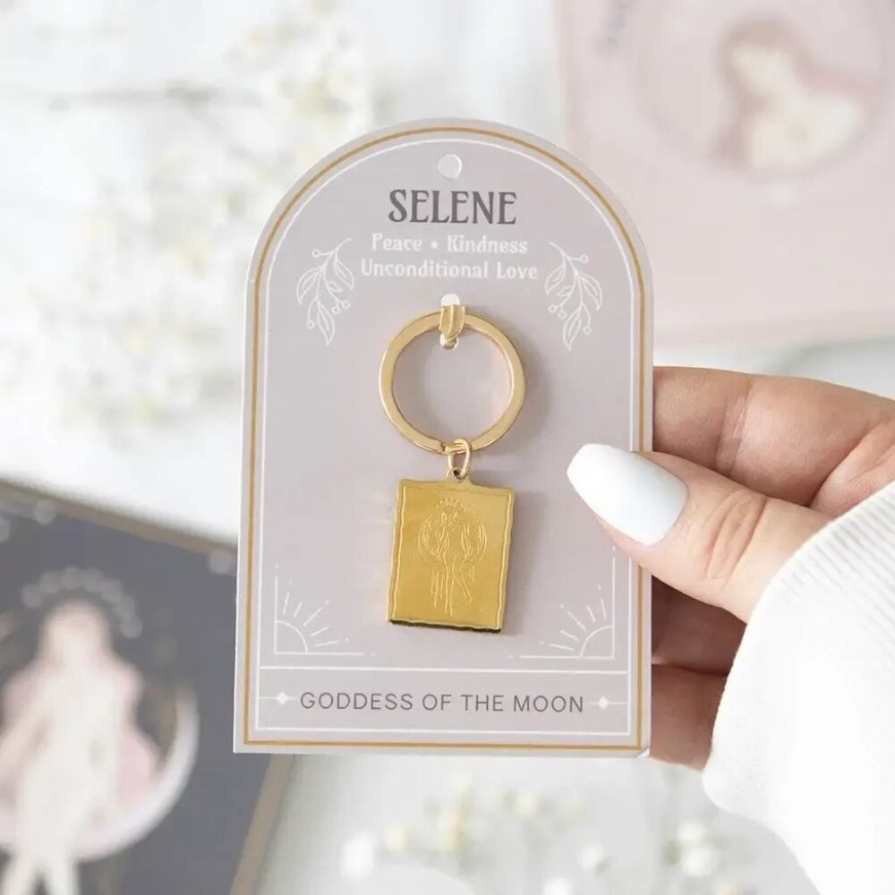 ($8) Selene Goddess Energy Keyring